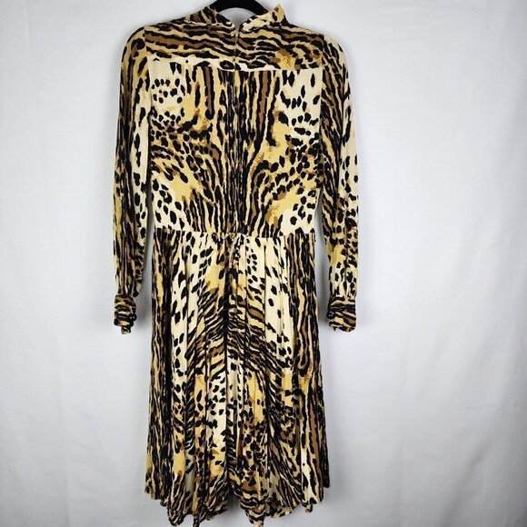 Vintage 60's Suzy Perette Animal Print Midi Dress M - Picture 3 of 4